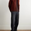 Textured Cotton and Silk-Blend Polo Shirt - OU Textured Cotton and Silk-Blend Polo Shirt - OU