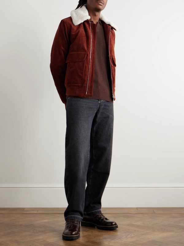 Textured Cotton and Silk-Blend Polo Shirt - OU Textured Cotton and Silk-Blend Polo Shirt - OU