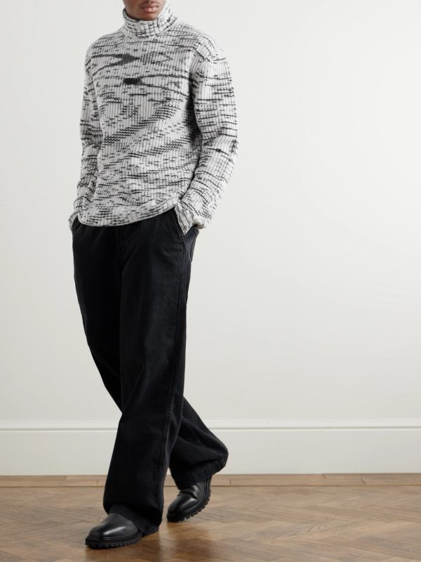 Space-Dyed Merino Wool Rollneck Sweater - OU Space-Dyed Merino Wool Rollneck Sweater - OU