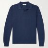 Textured Cotton and Silk-Blend Polo Shirt Textured Cotton and Silk-Blend Polo Shirt