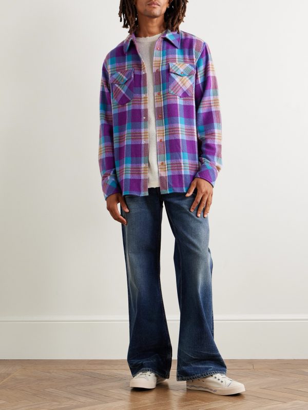 Checked Cashmere Shirt - OU Checked Cashmere Shirt - OU