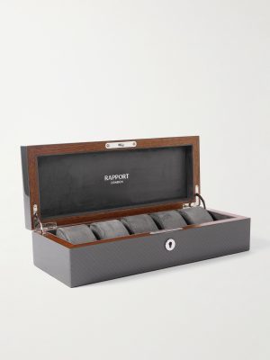 Carbon Fiber and Wood 5-Piece Watch Box Carbon Fiber and Wood 5-Piece Watch Box