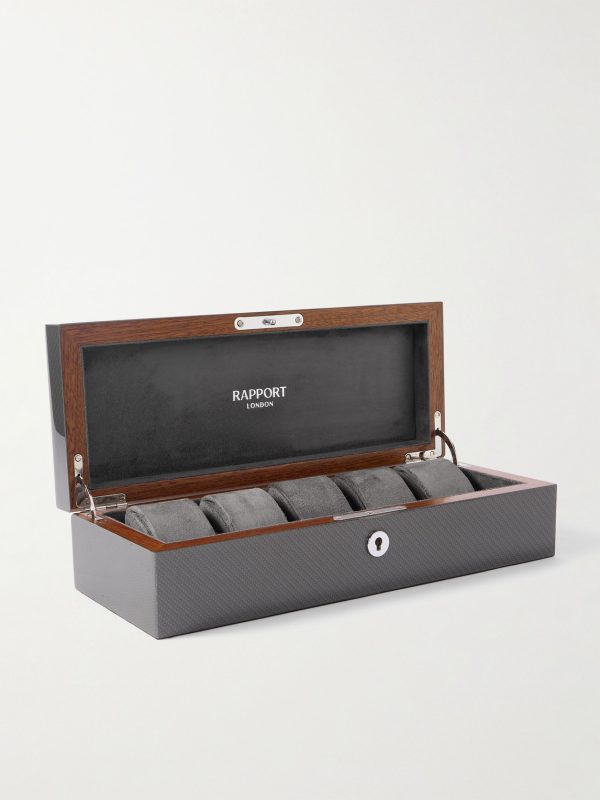 Carbon Fiber and Wood 5-Piece Watch Box Carbon Fiber and Wood 5-Piece Watch Box