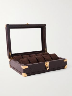 10-Piece Croc-Effect Leather Watch Box 10-Piece Croc-Effect Leather Watch Box