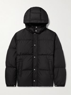 Padded Recycled-Shell Hooded Down Jacket