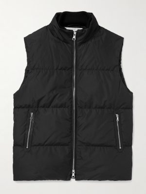 Padded Recycled-Shell Hooded Down Gilet