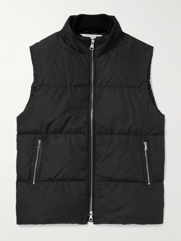 Padded Recycled-Shell Hooded Down Gilet