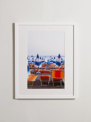 Framed 2022 Spiagga Grande Umbrellas Print, 16'' x 20''