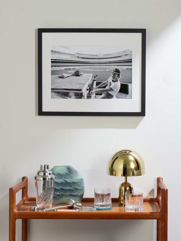 Framed 1975 Elton John Rehearses at Dodger Stadium Print, 16" x 20" - OU Framed 1975 Elton John Rehearses at Dodger Stadium Print, 16" x 20" - OU