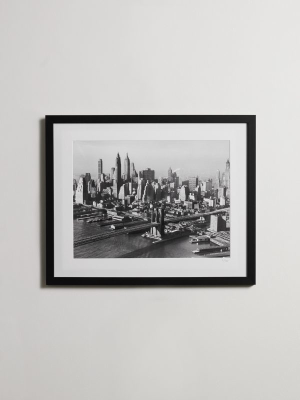 Framed 1956 Overview of Brooklyn Bridge Print, 16" x 20"