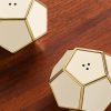 Pentagon Spice Jewels Enamel and Gold-Plated Salt and Pepper Shakers - CU Pentagon Spice Jewels Enamel and Gold-Plated Salt and Pepper Shakers - CU