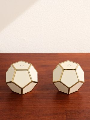 Pentagon Spice Jewels Enamel and Gold-Plated Salt and Pepper Shakers Pentagon Spice Jewels Enamel and Gold-Plated Salt and Pepper Shakers