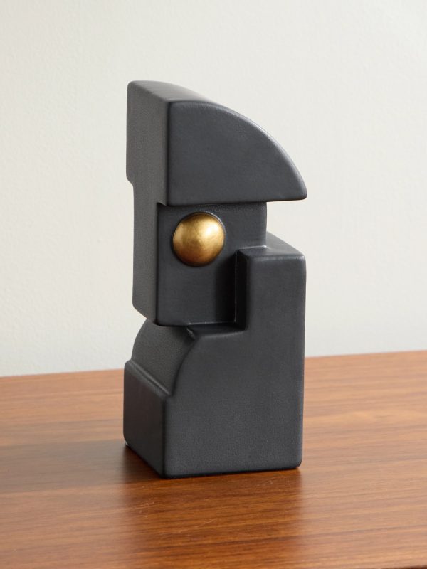 Cubisme One Gold-Plated Earthenware Bookend Cubisme One Gold-Plated Earthenware Bookend