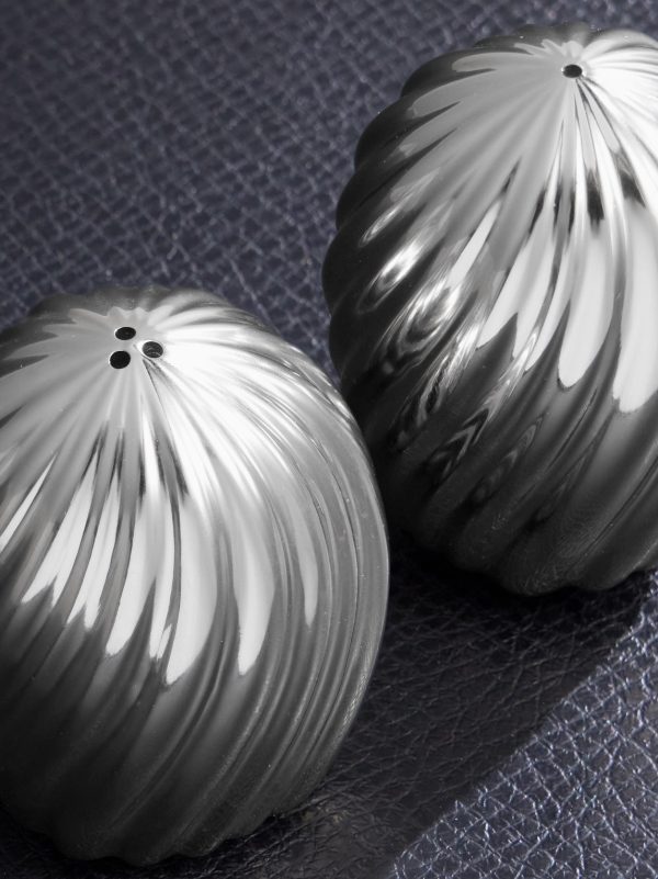 Ripple Spice Jewels Platinum-Plated Salt and Pepper Shakers - CU Ripple Spice Jewels Platinum-Plated Salt and Pepper Shakers - CU