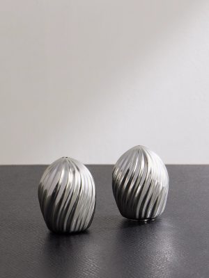 Ripple Spice Jewels Platinum-Plated Salt and Pepper Shakers Ripple Spice Jewels Platinum-Plated Salt and Pepper Shakers