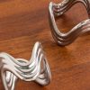Ripple Set of Four Platinum-Plated Napkin Rings - CU Ripple Set of Four Platinum-Plated Napkin Rings - CU