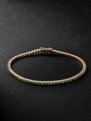 Spectra 14-Karat Gold Emerald Tennis Bracelet Spectra 14-Karat Gold Emerald Tennis Bracelet