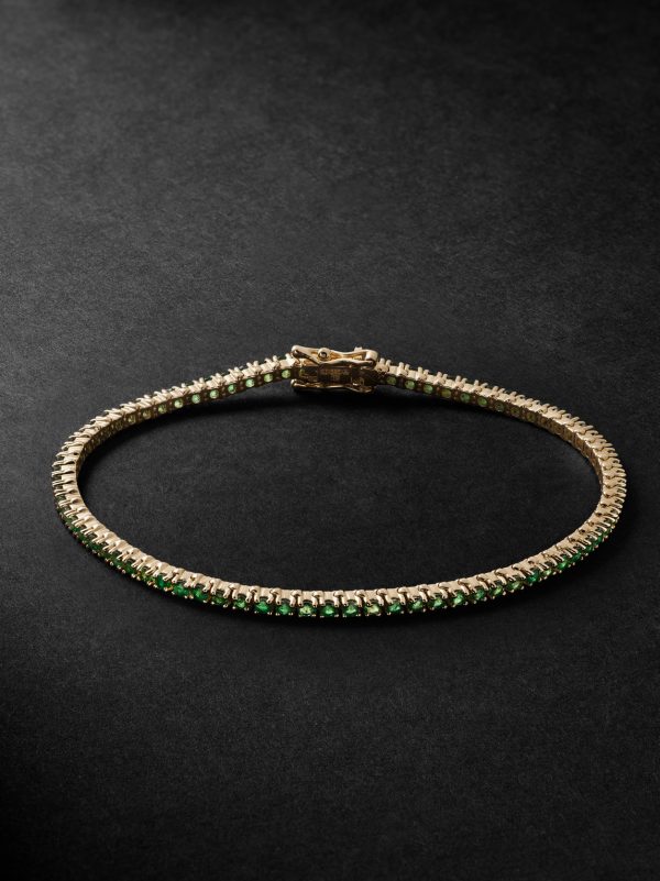 Spectra 14-Karat Gold Emerald Tennis Bracelet Spectra 14-Karat Gold Emerald Tennis Bracelet