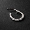 Luna Spectra Small White Gold Diamond Single Hoop Earring - BK Luna Spectra Small White Gold Diamond Single Hoop Earring - BK