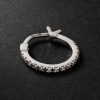 Luna Spectra Small White Gold Diamond Single Hoop Earring Luna Spectra Small White Gold Diamond Single Hoop Earring