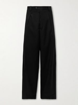 Boiler Room Wide-Leg Pleated Virgin Wool-Gabardine Trousers Boiler Room Wide-Leg Pleated Virgin Wool-Gabardine Trousers