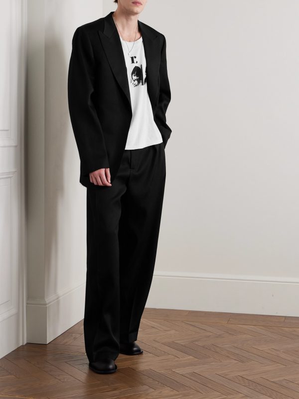 Boiler Room Wide-Leg Pleated Virgin Wool-Gabardine Trousers - OU Boiler Room Wide-Leg Pleated Virgin Wool-Gabardine Trousers - OU