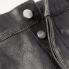 Slim-Fit Straight-Leg Distressed Leather Trousers - E1 Slim-Fit Straight-Leg Distressed Leather Trousers - E1