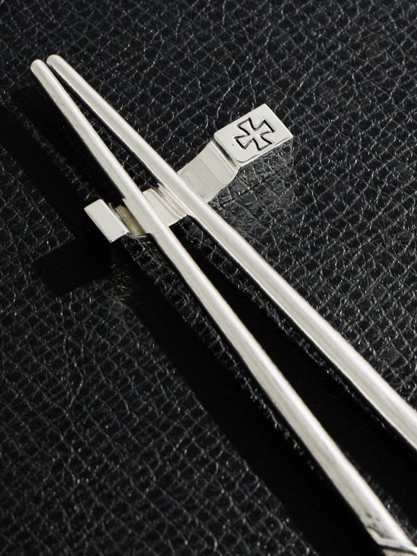 Engraved Silver Chopsticks and Hashioki - CU Engraved Silver Chopsticks and Hashioki - CU