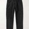 Tapered Cotton-Blend Canvas Trousers