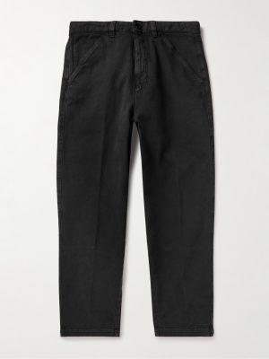 Tapered Cotton-Blend Canvas Trousers Tapered Cotton-Blend Canvas Trousers