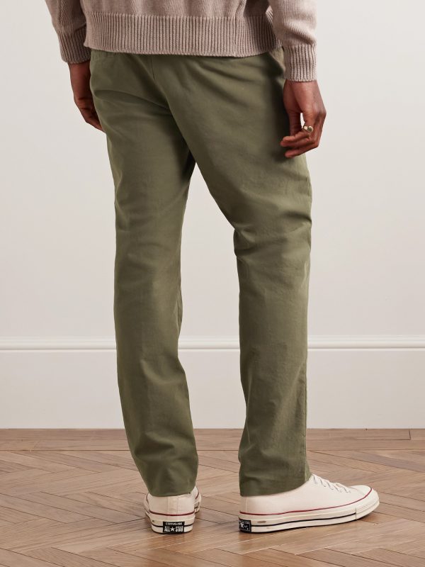 Slim-Fit Tricochino Trousers - BK Slim-Fit Tricochino Trousers - BK