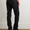 Collage 5001 Slim-Fit Frayed Patchwork Jeans - BK Collage 5001 Slim-Fit Frayed Patchwork Jeans - BK