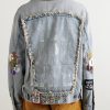 Headline Logo-Appliquéd Printed Denim Jacket - BK Headline Logo-Appliquéd Printed Denim Jacket - BK