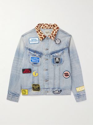 Headline Logo-Appliquéd Printed Denim Jacket