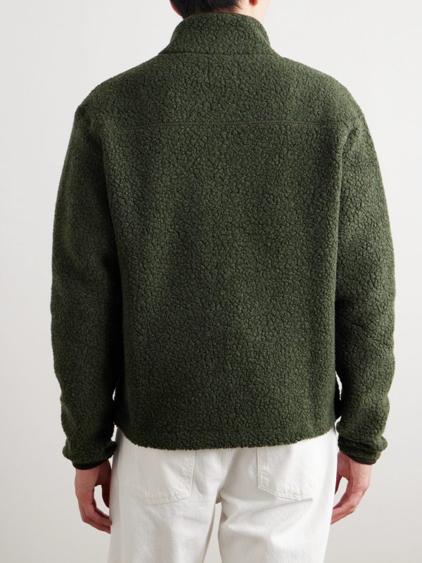 Logo-Embroidered Wool-Blend Bouclé Jacket - BK Logo-Embroidered Wool-Blend Bouclé Jacket - BK