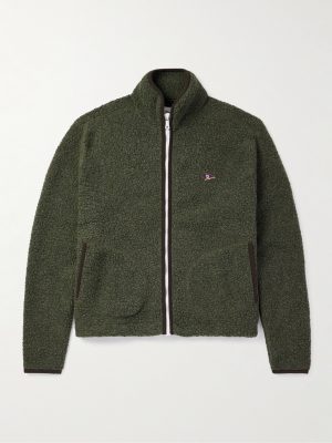 Logo-Embroidered Wool-Blend Bouclé Jacket Logo-Embroidered Wool-Blend Bouclé Jacket
