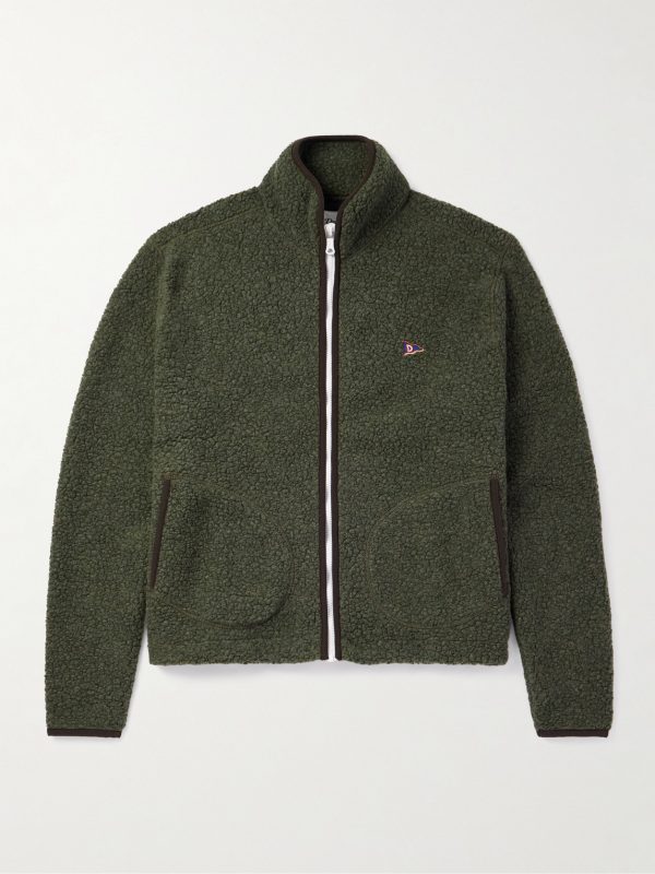Logo-Embroidered Wool-Blend Bouclé Jacket Logo-Embroidered Wool-Blend Bouclé Jacket