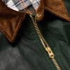 Corduroy-Trimmed Waxed-Cotton Jacket - CU