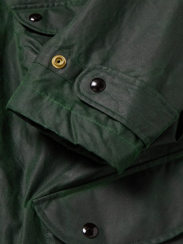 Corduroy-Trimmed Waxed-Cotton Jacket - E1