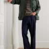 Corduroy-Trimmed Waxed-Cotton Jacket - OU