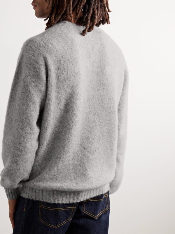 Brushed Virgin Shetland Wool Sweater - BK Brushed Virgin Shetland Wool Sweater - BK