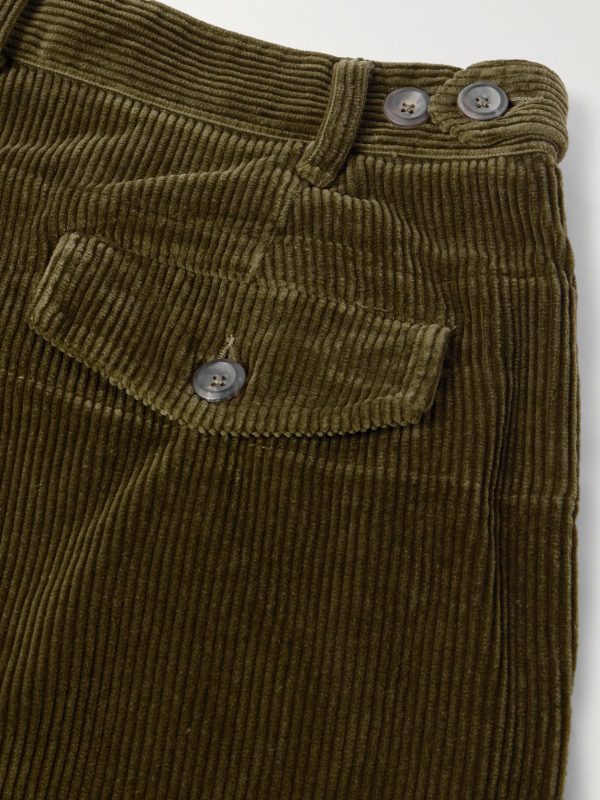 Games Straight-Leg Pleated Cotton-Corduroy Trousers - CU Games Straight-Leg Pleated Cotton-Corduroy Trousers - CU