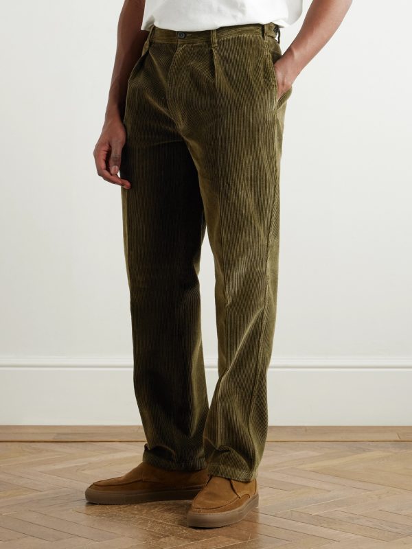 Games Straight-Leg Pleated Cotton-Corduroy Trousers - FR Games Straight-Leg Pleated Cotton-Corduroy Trousers - FR