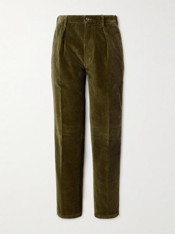 Games Straight-Leg Pleated Cotton-Corduroy Trousers Games Straight-Leg Pleated Cotton-Corduroy Trousers