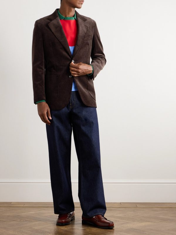 Slim-Fit Cotton-Corduroy Blazer - OU Slim-Fit Cotton-Corduroy Blazer - OU