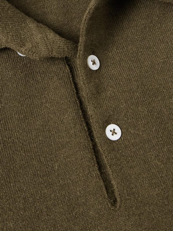 Wool and Alpaca-Blend Polo Shirt - CU Wool and Alpaca-Blend Polo Shirt - CU