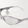 Apin D-Frame Stainless Steel Wraparound Sunglasses - CU Apin D-Frame Stainless Steel Wraparound Sunglasses - CU