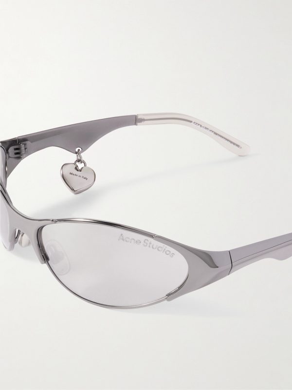 Apin D-Frame Stainless Steel Wraparound Sunglasses - CU Apin D-Frame Stainless Steel Wraparound Sunglasses - CU