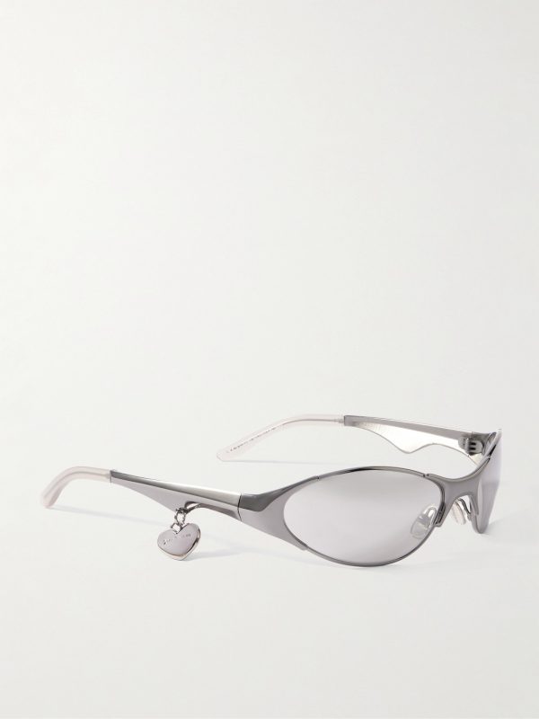 Apin D-Frame Stainless Steel Wraparound Sunglasses - FR Apin D-Frame Stainless Steel Wraparound Sunglasses - FR