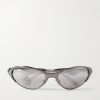 Apin D-Frame Stainless Steel Wraparound Sunglasses Apin D-Frame Stainless Steel Wraparound Sunglasses